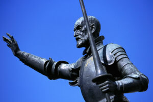 Detail of Don Quixote Statue from Monument to Cervantes